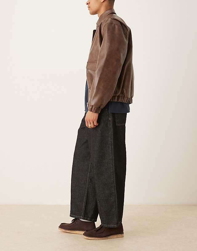 Asos ASOS DESIGN Balloon Jeans In Rinse Wash