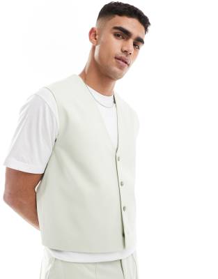 Asos ASOS DESIGN Boxy Smart Co-ord In Green
