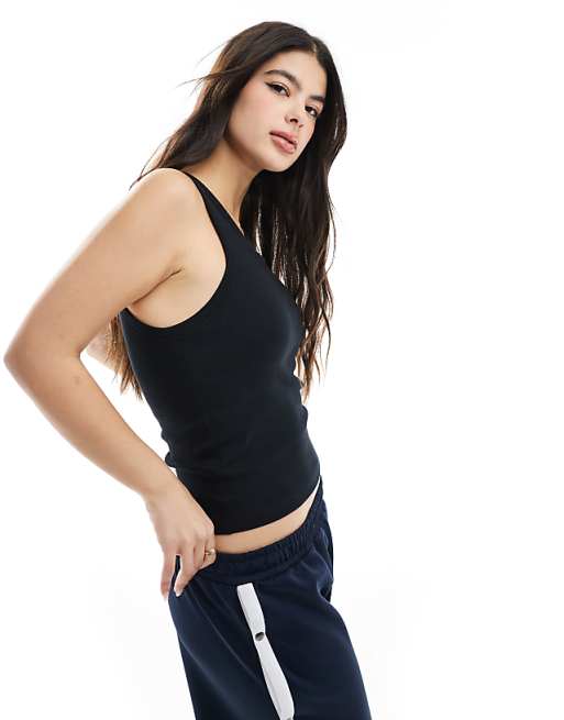 asos ASOS DESIGN bra detail vest tops in black