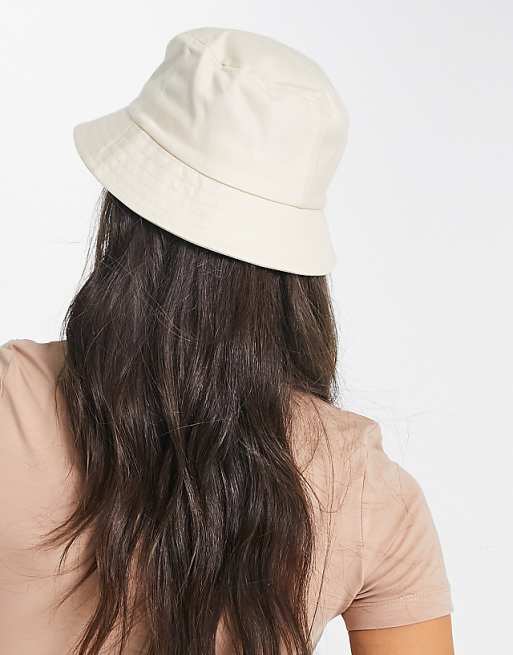 Asos ASOS DESIGN Canvas Bucket Hat In Ecru