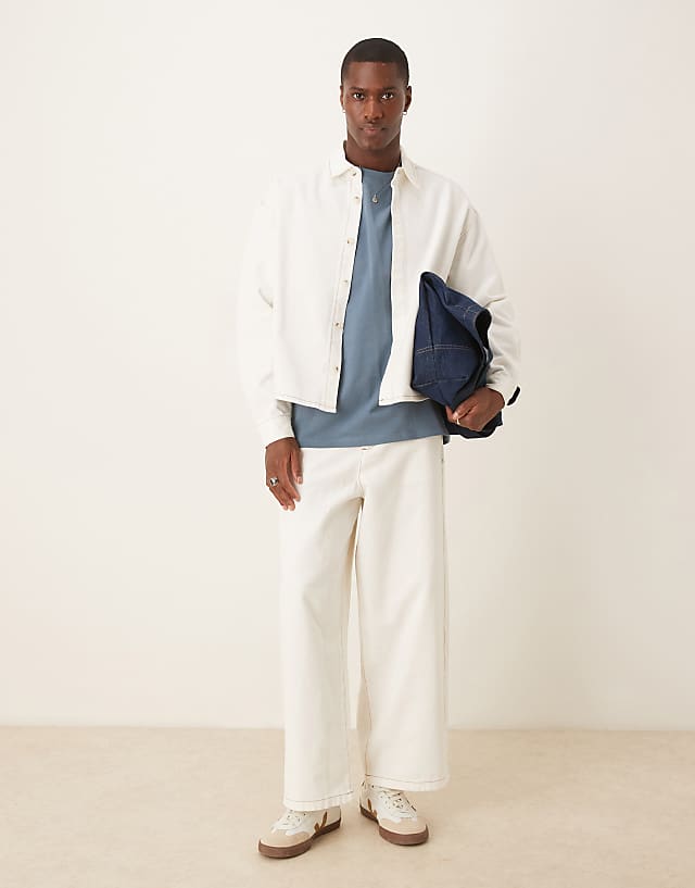 asos ASOS DESIGN co ord in ecru