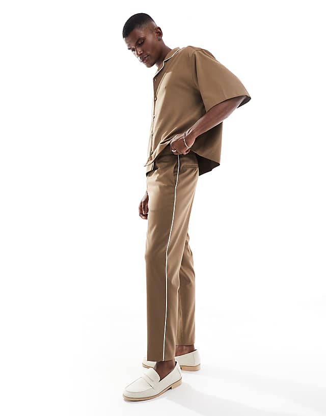 asos ASOS DESIGN co-ord with piping detail