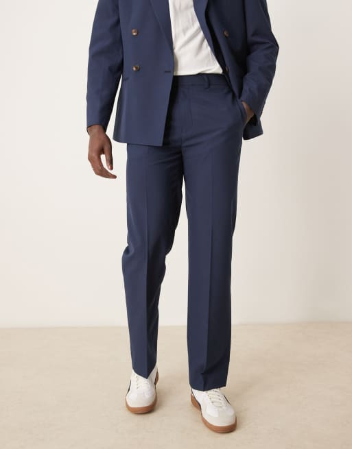Asos ASOS DESIGN Double Breasted Slim Suit In Navy