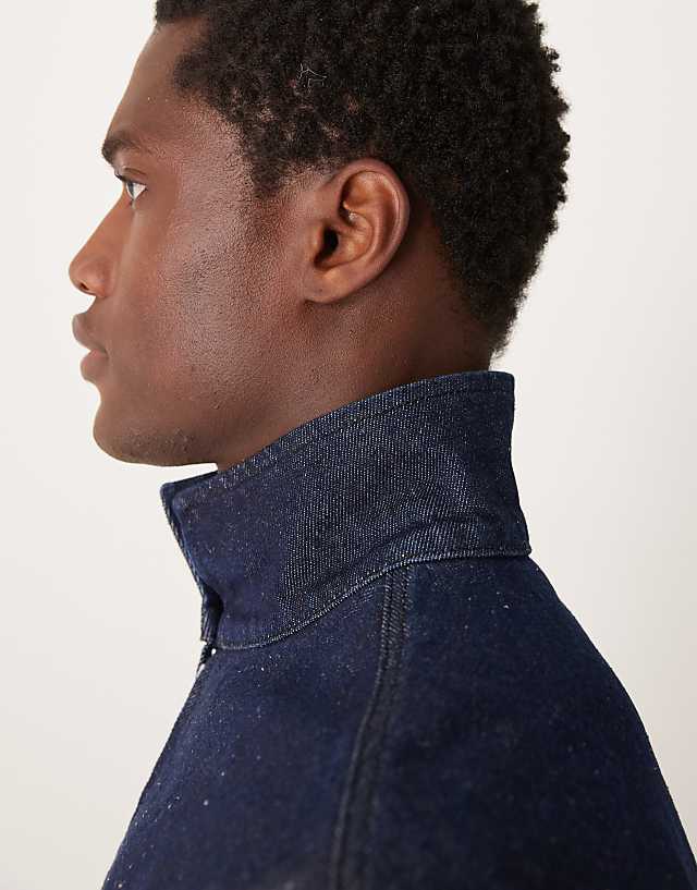Asos ASOS DESIGN Harrington Jacket In Raw Denim
