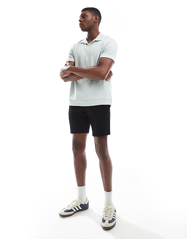 Asos ASOS DESIGN Jersey Skinny Shorts In Black