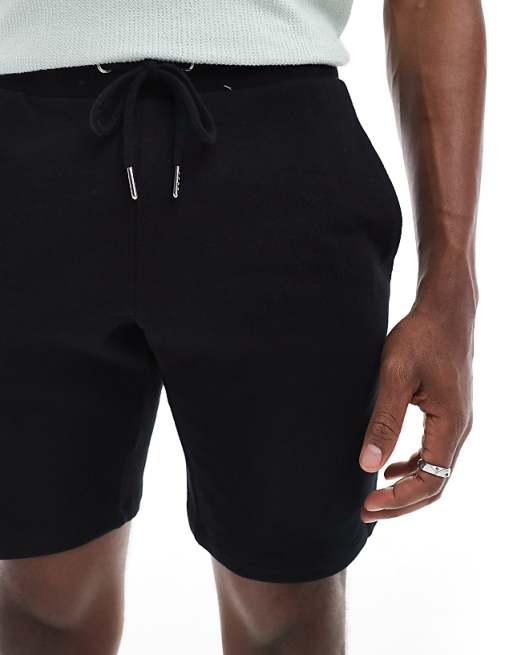 Asos ASOS DESIGN Jersey Skinny Shorts In Black