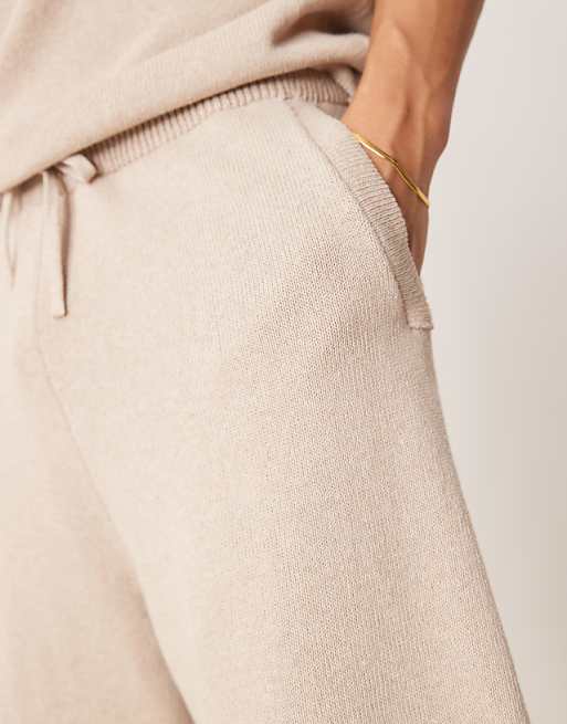 Asos ASOS DESIGN Knitted Shorts Co-ord In Mink