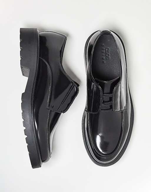 Asos ASOS DESIGN Lace Up Shoes In Black