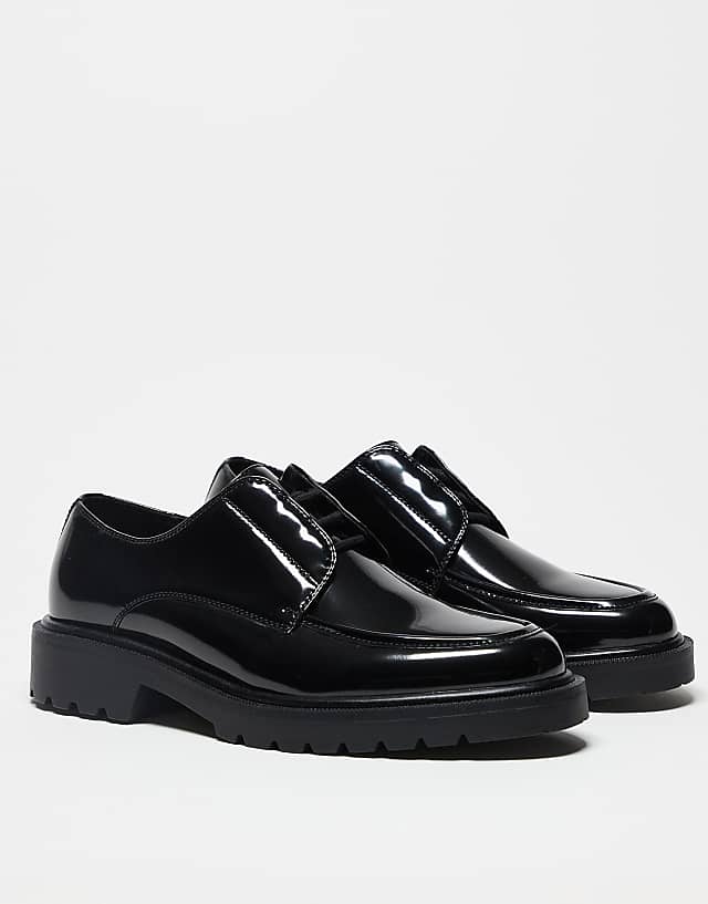 Asos ASOS DESIGN Lace Up Shoes In Black