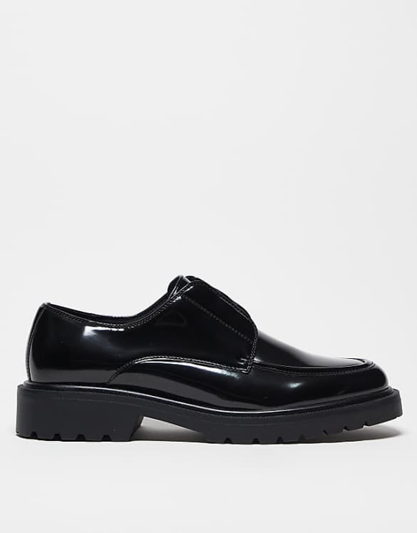asos ASOS DESIGN lace up shoes in black