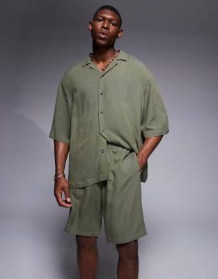 Asos ASOS DESIGN Linen Co-ord In Green
