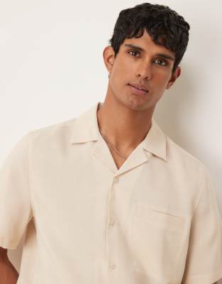 Asos ASOS DESIGN Linen Look Co-ord In Stone