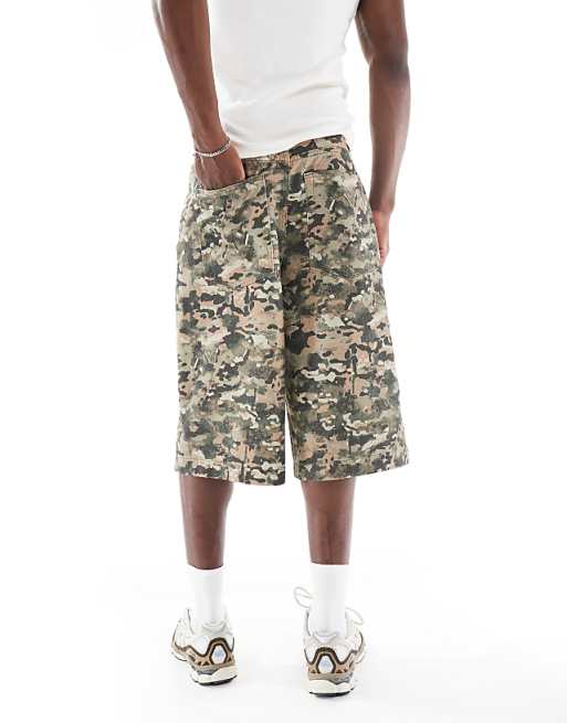 Asos ASOS DESIGN Long Length Shorts In Camo