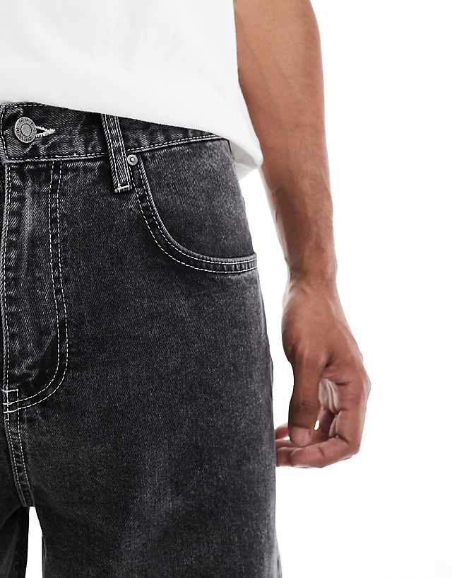 Asos ASOS DESIGN Longer Length Denim Jort In Black