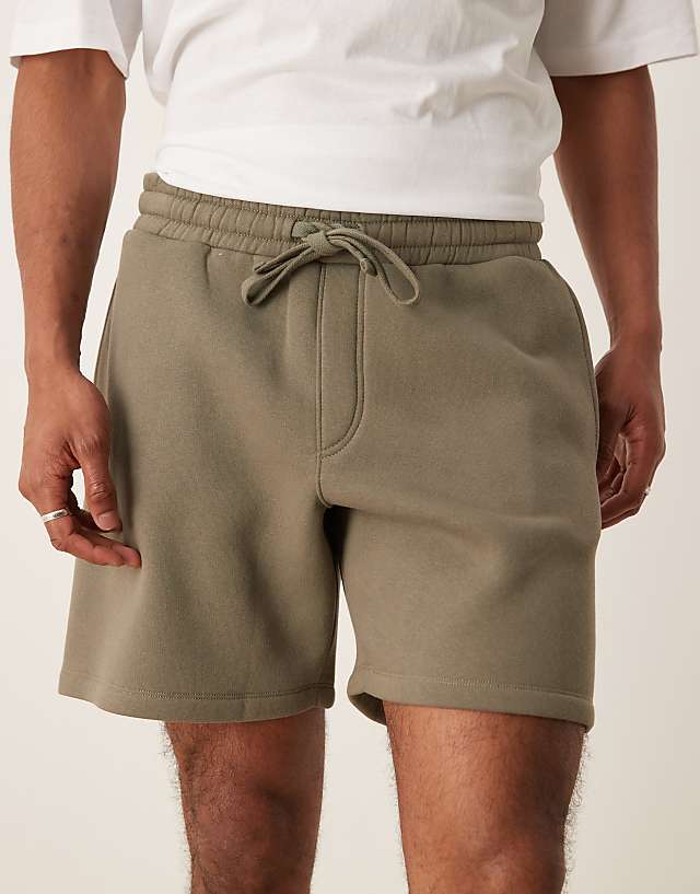 Asos ASOS DESIGN Mid-length Short In Khaki