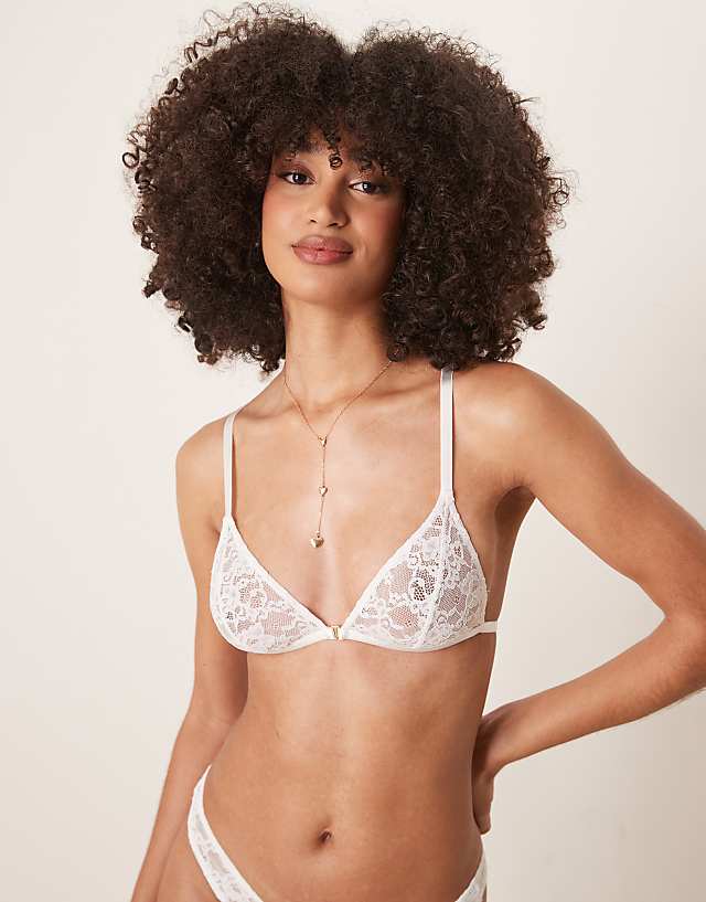 Asos ASOS DESIGN Mila Lace Lingerie In White