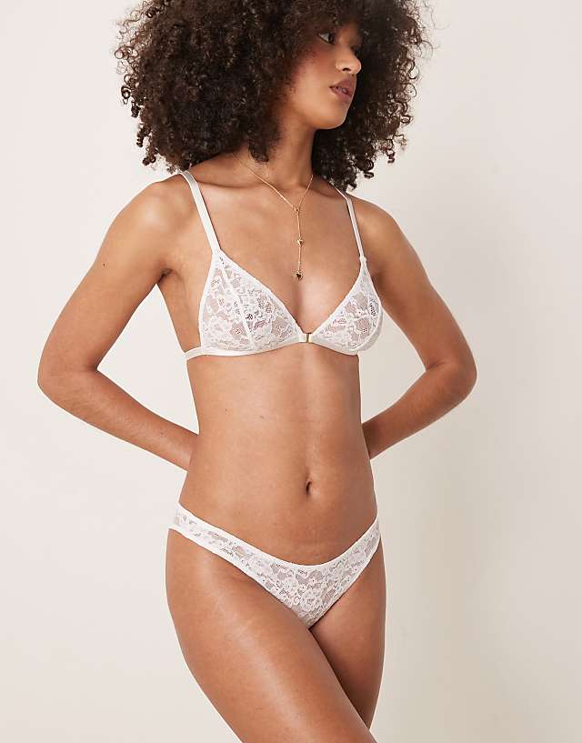 Asos ASOS DESIGN Mila Lace Lingerie In White