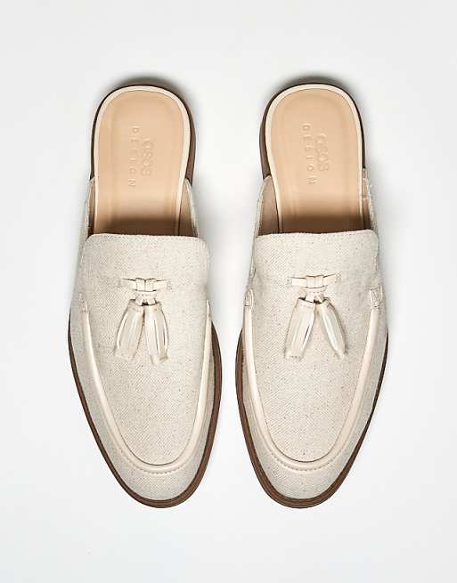 Asos ASOS DESIGN Mule Loafers In Linen