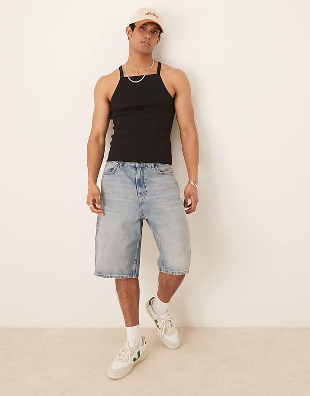 Asos ASOS DESIGN Muscle Fit Rib Vest In Black