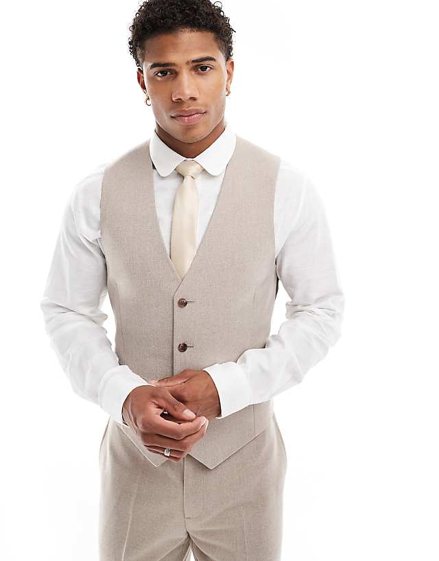Asos ASOS DESIGN New Skinny Suit In Beige Melange