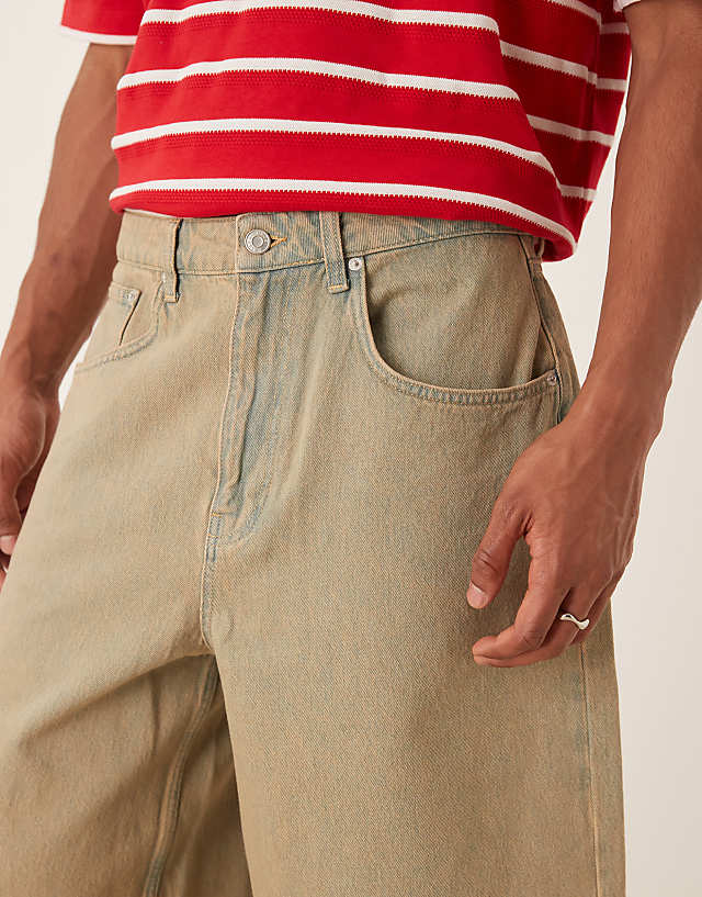 Asos ASOS DESIGN Orange Tint Denim Jorts