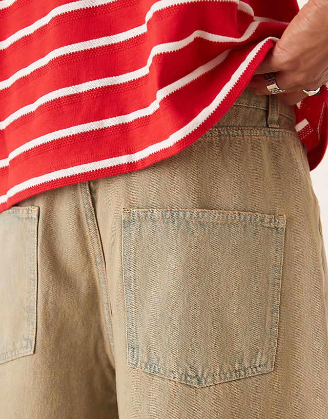 Asos ASOS DESIGN Orange Tint Denim Jorts