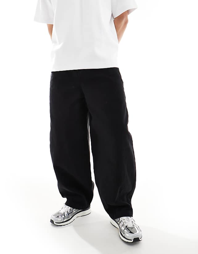 asos ASOS DESIGN oversized baggy trouser in black