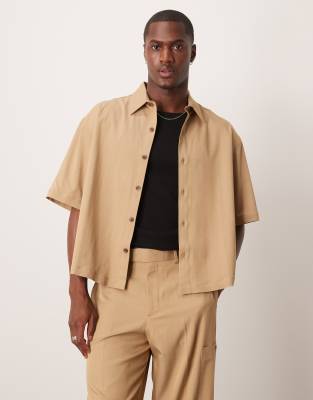Asos ASOS DESIGN Oversized Boxy Co-ord In Brown