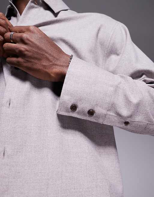 Asos ASOS DESIGN Oversized Flannel Shirt In Grey