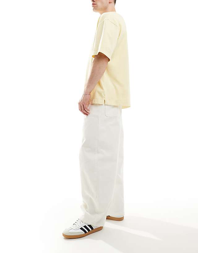 Asos ASOS DESIGN Oversized Jeans In Ecru