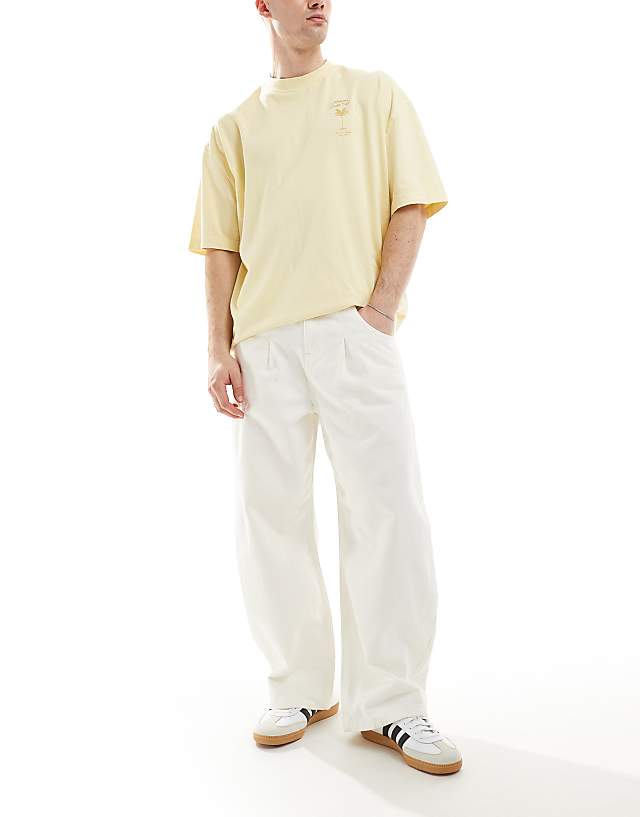 asos ASOS DESIGN oversized jeans in ecru