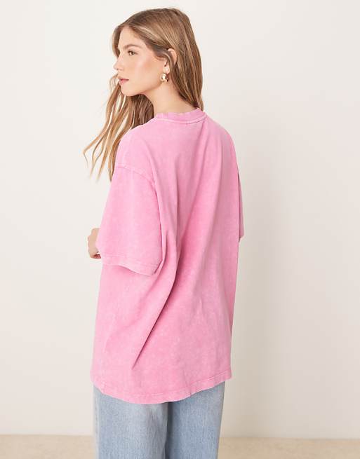 Asos ASOS DESIGN Oversized T-shirt In Washed Pink