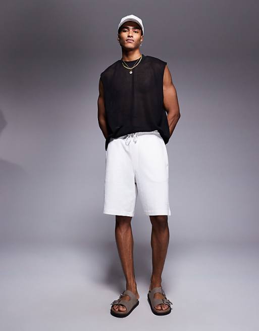 Asos ASOS DESIGN Oversized Textured Tank In Black