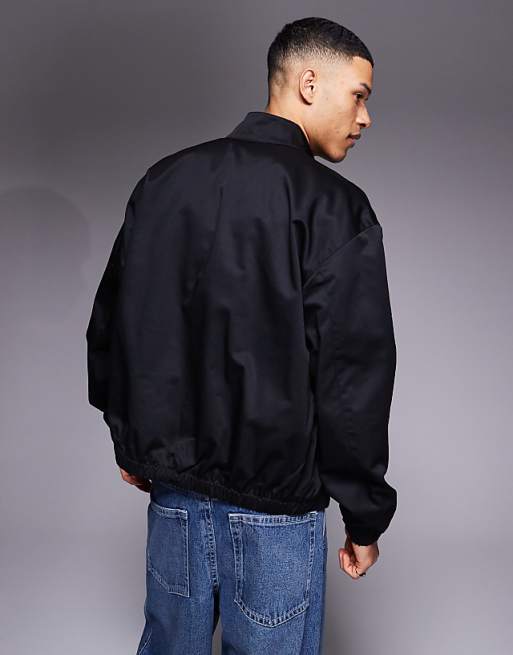 Asos ASOS DESIGN Oversized Track Jacket In Black