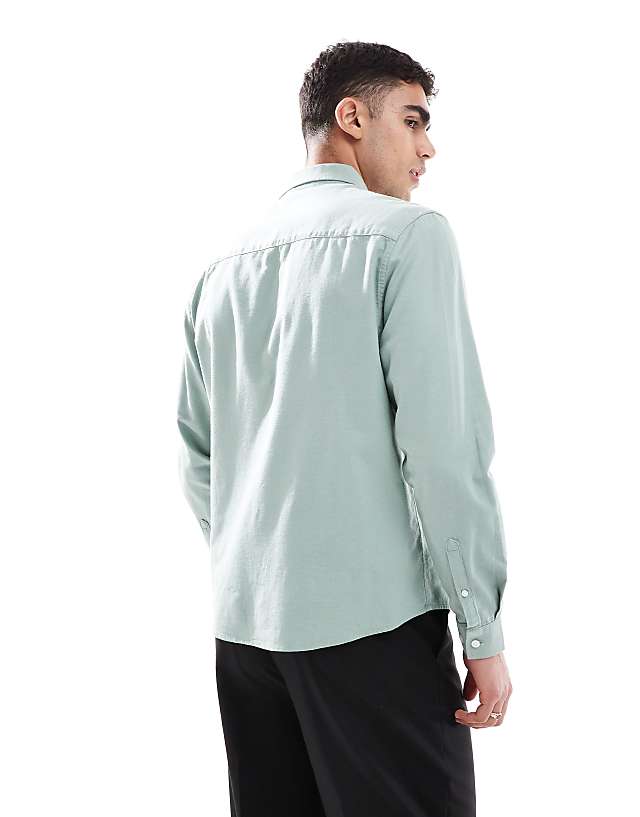 Asos ASOS DESIGN Oxford Regular Shirt In Green