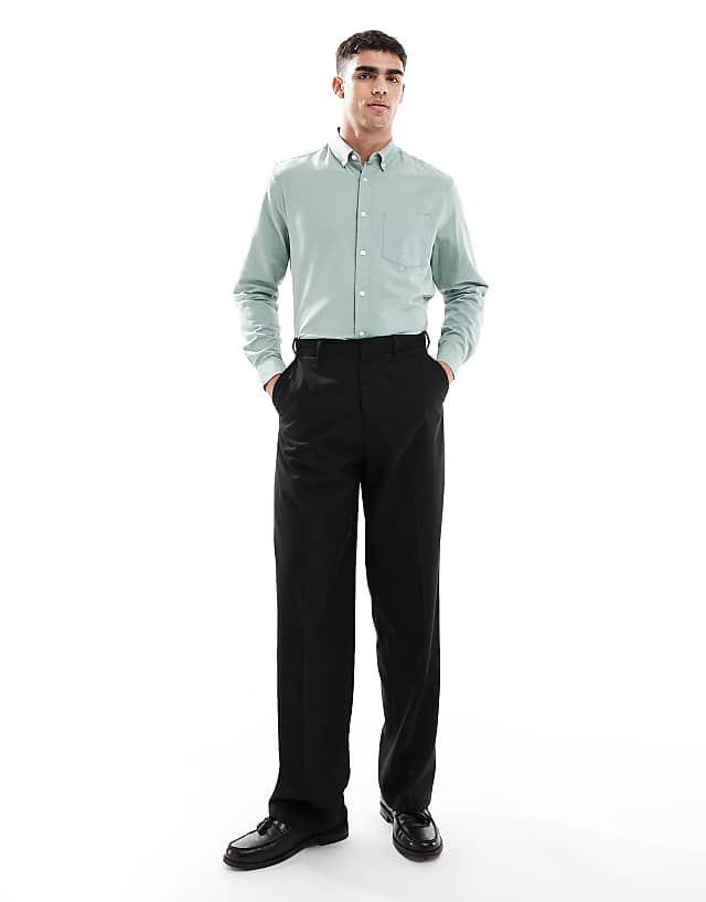 Asos ASOS DESIGN Oxford Regular Shirt In Green
