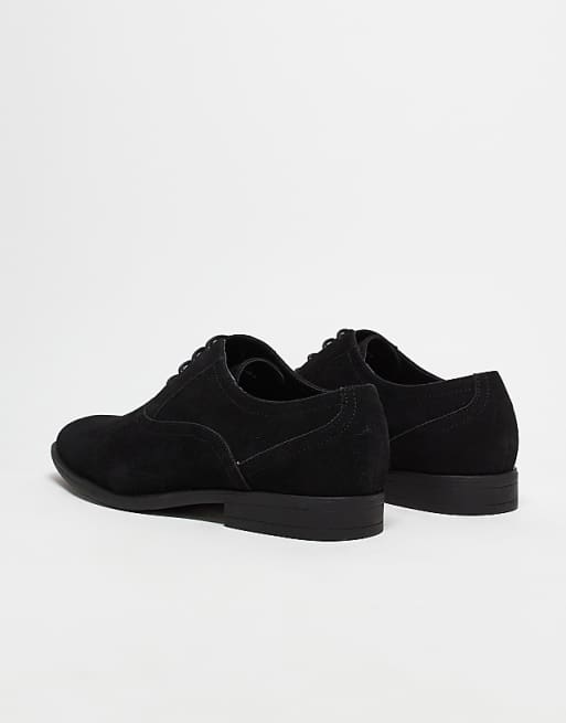 Asos ASOS DESIGN Oxford Shoes In Black Faux Suede
