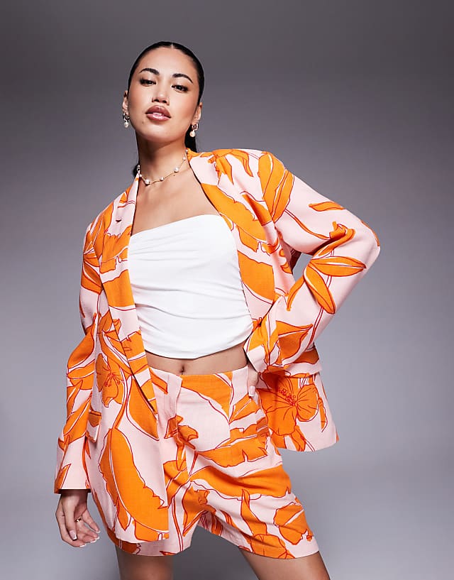 Asos ASOS DESIGN Palm Print Mix And Match