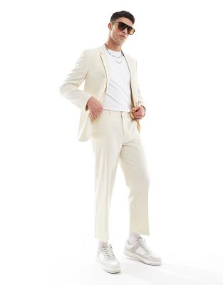 Asos ASOS DESIGN Regular Fit Suit In Stone