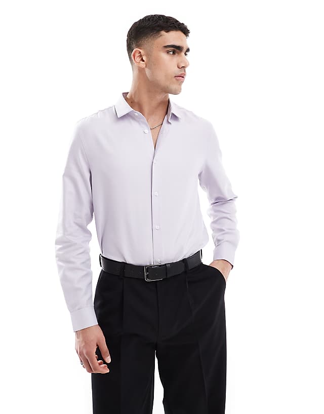 asos ASOS DESIGN regular shirt in pink