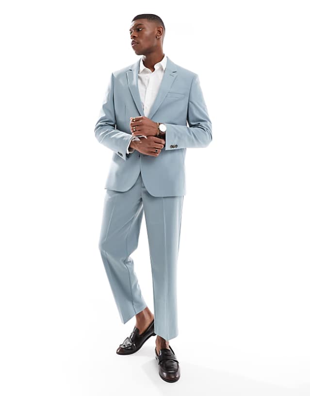 asos ASOS DESIGN regular suit in dusty blue