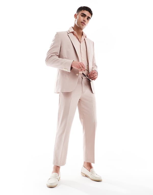 asos ASOS DESIGN regular suit in dusty pink