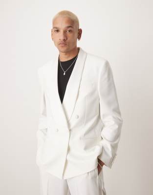 Asos ASOS DESIGN Regular Tuxedo Suit In White