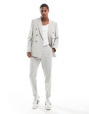 Asos ASOS DESIGN Regular Wool Blend Suit In Grey