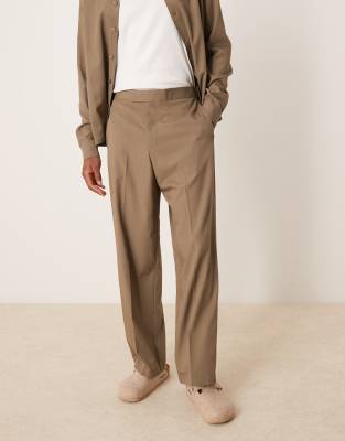 Asos ASOS DESIGN Relaxed Boxy Co-ord In Brown
