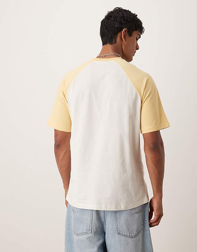 Asos ASOS DESIGN Relaxed Raglan T-shirt In Cream