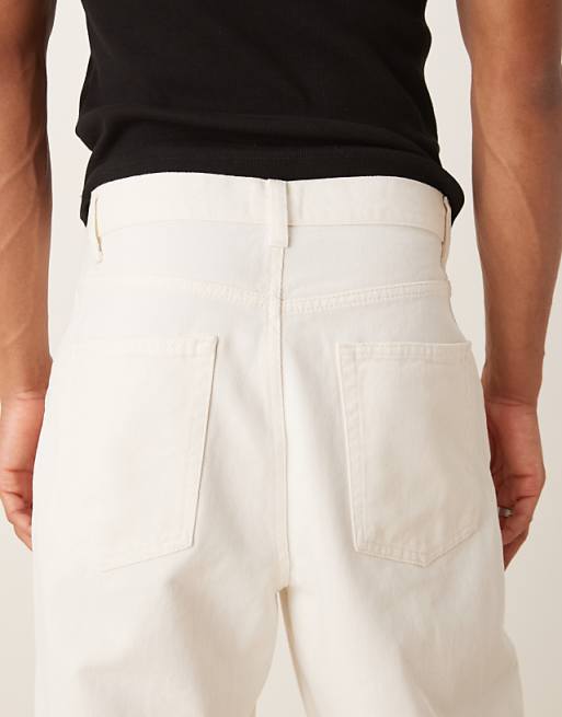 Asos ASOS DESIGN Relaxed Tapered Jeans In Ecru