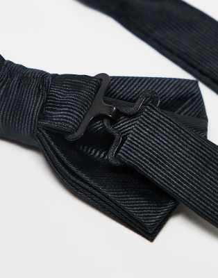 Asos ASOS DESIGN Satin Bow Tie In Black
