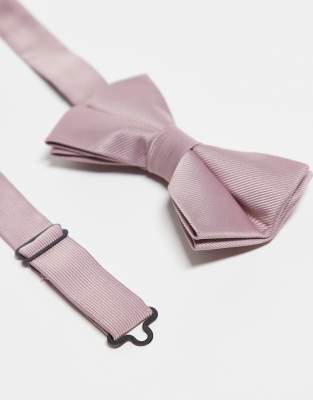 Asos ASOS DESIGN Satin Bow Tie In Pink