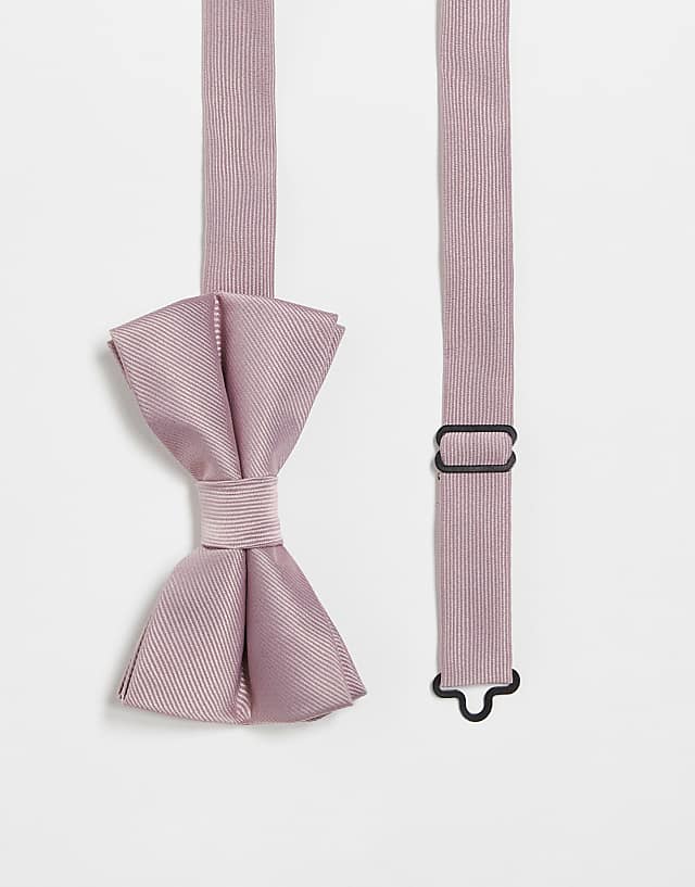 asos ASOS DESIGN satin bow tie in pink